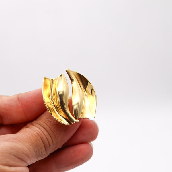 TIFFANY & CO. By Frank Gehry Sculptural Cocktail Ring In Solid 18Kt Yellow Gold