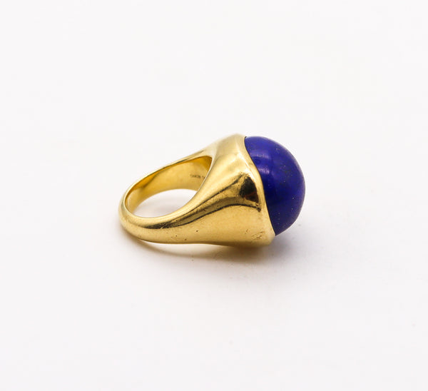 -Tiffany Co. Elsa Peretti Sculptural Ring in 18kt Gold With 25.70 Cts Lapis Lazuli