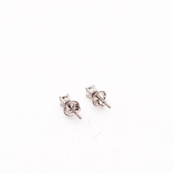 DIAMONDS STUDS Contemporary 0.50 Cwt Diamonds Earrings In 14Kt White Gold