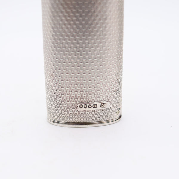 THOMAS JONHSON 1865 London Exceptional Oval Vesta Matches Box In .925 Sterling