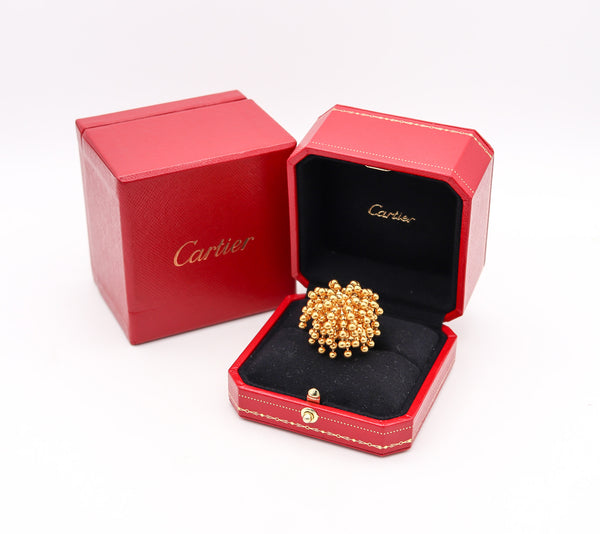 -Cartier Nouvelle Bague Pom Pom Kinetic Cocktail Ring In 18Kt Yellow Gold