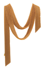 -Tiffany & Co 1982 Elsa Peretti Mesh Long Draped Necklace in 18Kt Yellow Gold