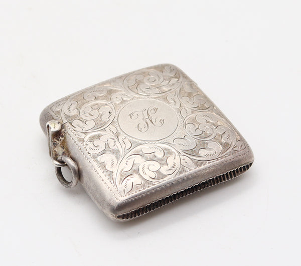 JAMES DEAKIN & SONS 1911 Chester Curved Vesta Matches Box In .925 Sterling
