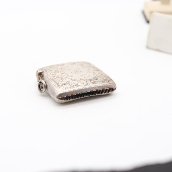 JAMES DEAKIN & SONS 1911 Chester Curved Vesta Matches Box In .925 Sterling