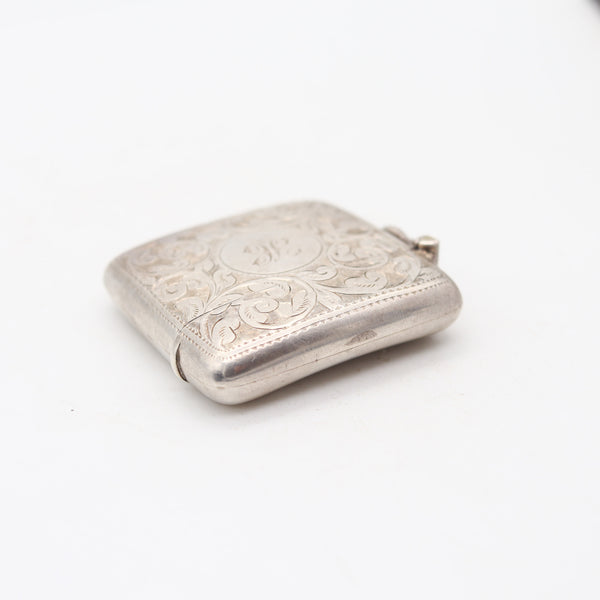 JAMES DEAKIN & SONS 1911 Chester Curved Vesta Matches Box In .925 Sterling