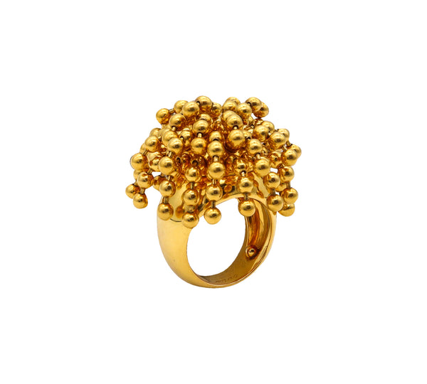 -Cartier Nouvelle Bague Pom Pom Kinetic Cocktail Ring In 18Kt Yellow Gold