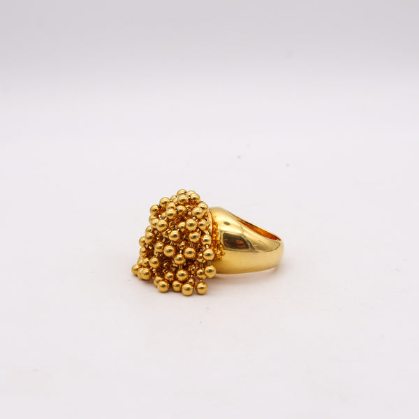-Cartier Nouvelle Bague Pom Pom Kinetic Cocktail Ring In 18Kt Yellow Gold