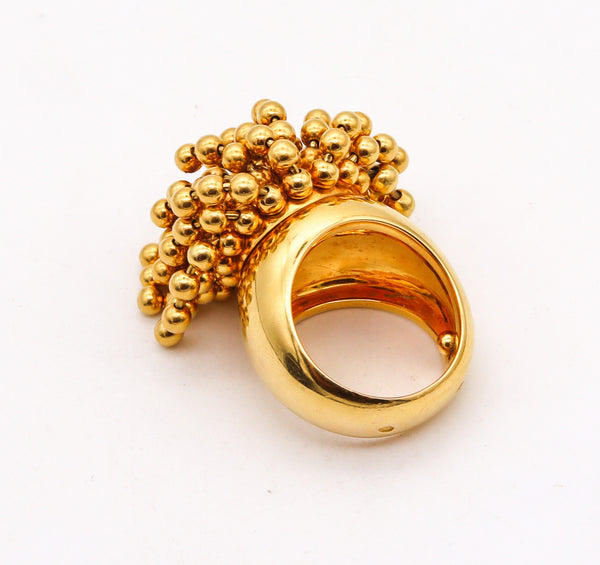 -Cartier Nouvelle Bague Pom Pom Kinetic Cocktail Ring In 18Kt Yellow Gold