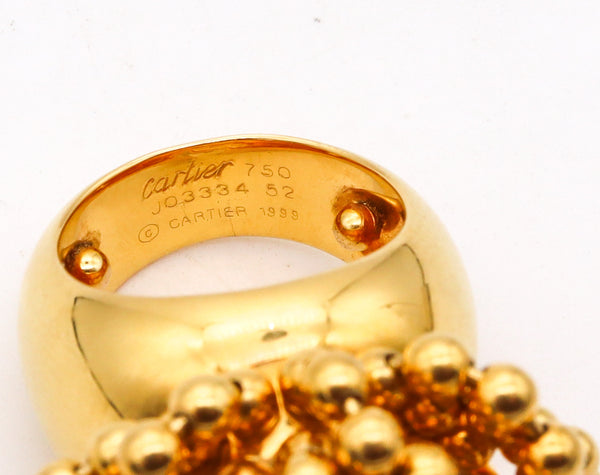 -Cartier Nouvelle Bague Pom Pom Kinetic Cocktail Ring In 18Kt Yellow Gold