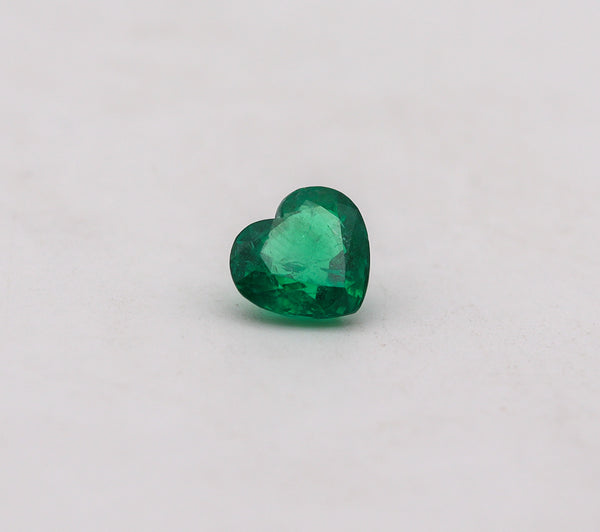 Gia Certified Emerald 5.07 Carats Heart Shape Vivid Green