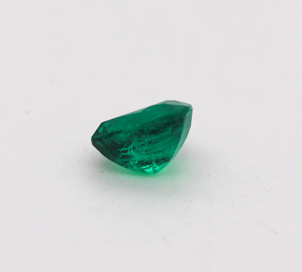 Gia Certified Emerald 5.07 Carats Heart Shape Vivid Green