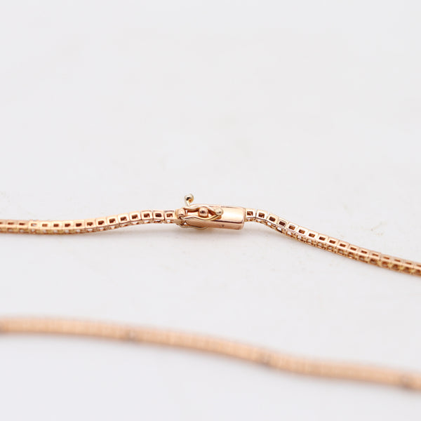 CRIERI Italian Modernist Bracelet In 18Kt Yellow Gold With 10 VVS Diamonds