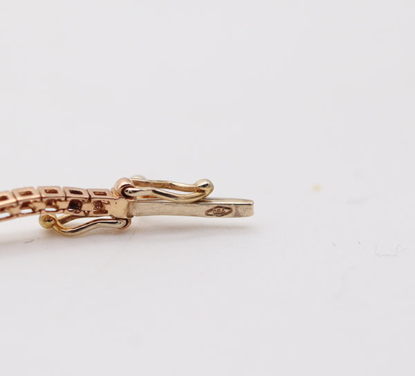 CRIERI Italian Modernist Bracelet In 18Kt Yellow Gold With 10 VVS Diamonds
