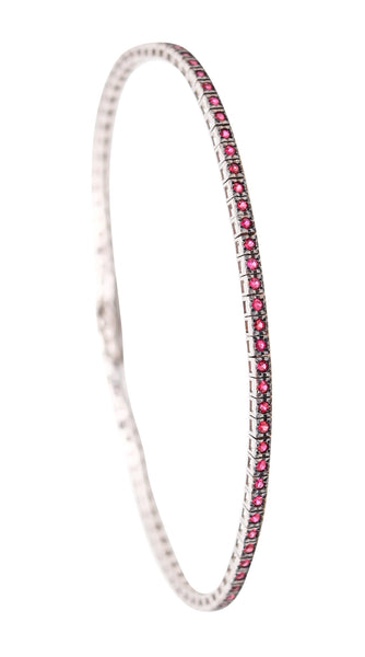 CRIERI Riviera Bracelet In 18Kt White Gold With 1.52 Cwt Vivid Red Rubies