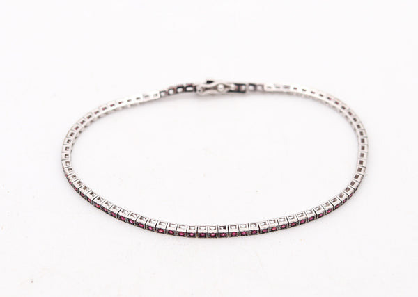 CRIERI Riviera Bracelet In 18Kt White Gold With 1.52 Cwt Vivid Red Rubies