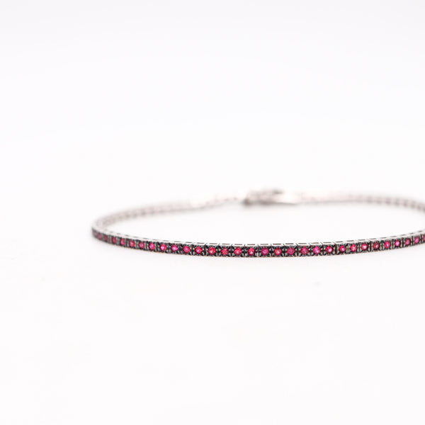 CRIERI Riviera Bracelet In 18Kt White Gold With 1.52 Cwt Vivid Red Rubies