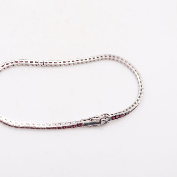 CRIERI Riviera Bracelet In 18Kt White Gold With 1.52 Cwt Vivid Red Rubies
