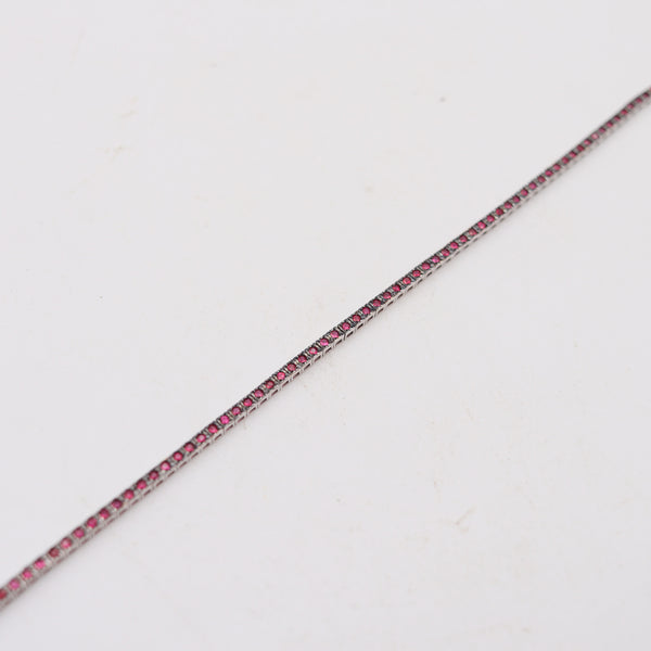CRIERI Riviera Bracelet In 18Kt White Gold With 1.52 Cwt Vivid Red Rubies