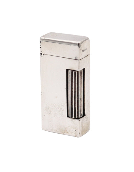 ALFRED DUNHILL 1940 Short Automatique Rollalite Petrol Pocket Lighter 925 Sterling