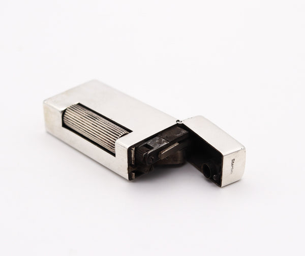 ALFRED DUNHILL 1940 Short Automatique Rollalite Petrol Pocket Lighter 925 Sterling