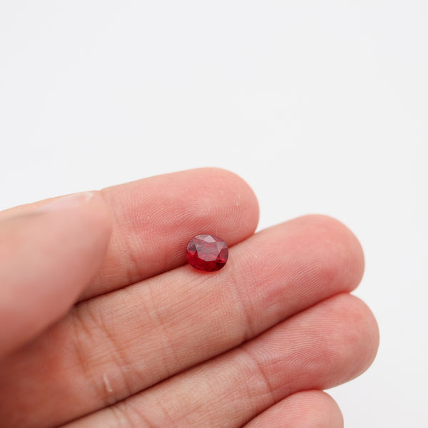 CERTIFIED Ruby Oval Cut-Shaped Intense Vivid Red 2.02 Carats AGL-1127039