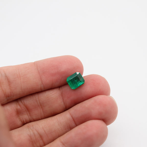 CERTIFIED Emerald Rectangular Shape Vivid Green 2.89 Carats AGL-1128590