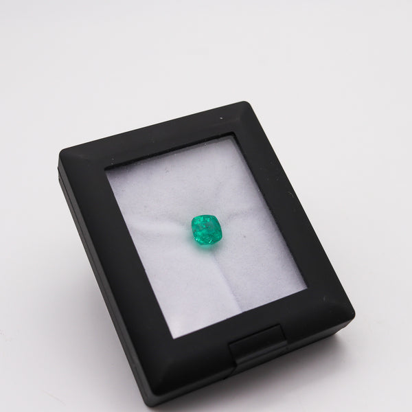 GIA CERTIFIED Colombian Emerald Cushion Shape Vivid Green 3.28 Cts GIA-6227761533