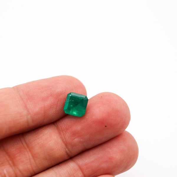 GIA CERTIFIED Colombian Emerald Square Shape Vivid Green 2.45 Carats GIA-2211570712