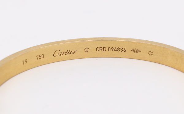 CARTIER Paris Genuine Love Bracelet in 18Kt Yellow Gold Size 19 In Cartier Box