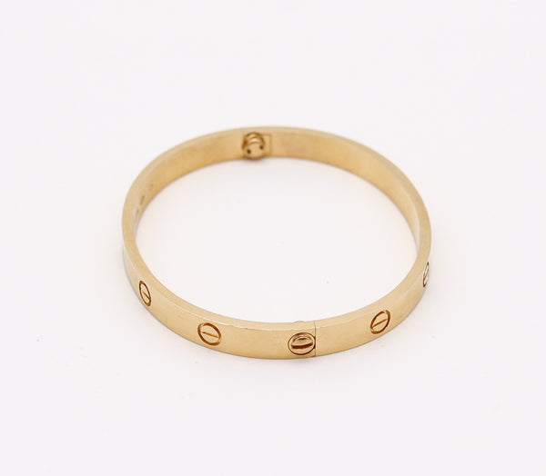 CARTIER Paris Genuine Love Bracelet in 18Kt Yellow Gold Size 19 In Cartier Box