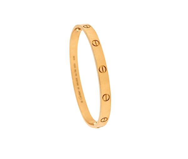 CARTIER Paris Genuine Love Bracelet in 18Kt Yellow Gold Size 20 In Cartier Box.