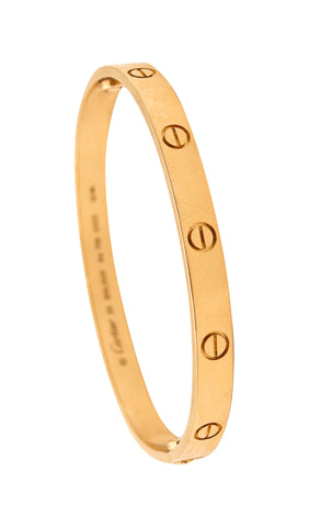 CARTIER Paris Genuine Love Bracelet in 18Kt Yellow Gold Size 20 In Cartier Box.