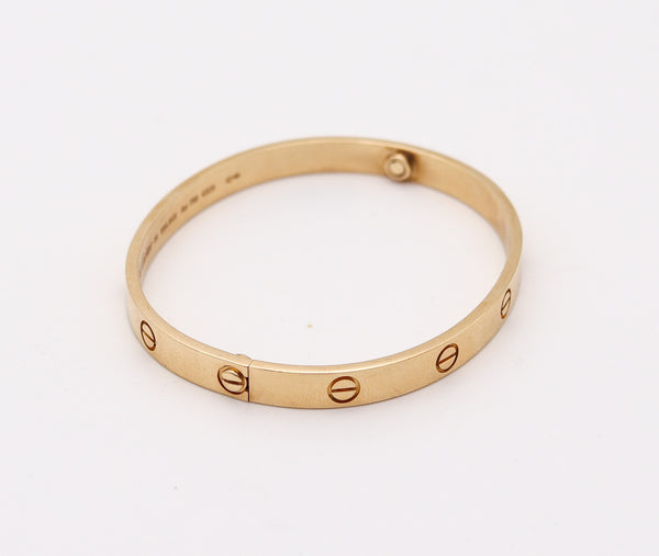 CARTIER Paris Genuine Love Bracelet in 18Kt Yellow Gold Size 20 In Cartier Box.