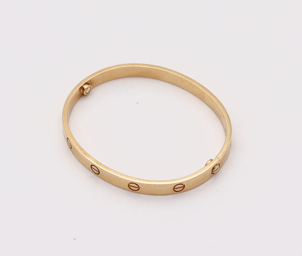 CARTIER Paris Genuine Love Bracelet in 18Kt Yellow Gold Size 20 In Cartier Box.