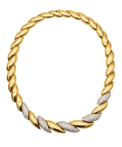 GARAVELLI Graduated Gala Necklace In 18Kt Yellow Gold With 10.32 Ctw Diamonds