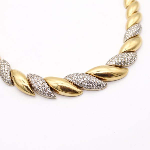 GARAVELLI Graduated Gala Necklace In 18Kt Yellow Gold With 10.32 Ctw Diamonds