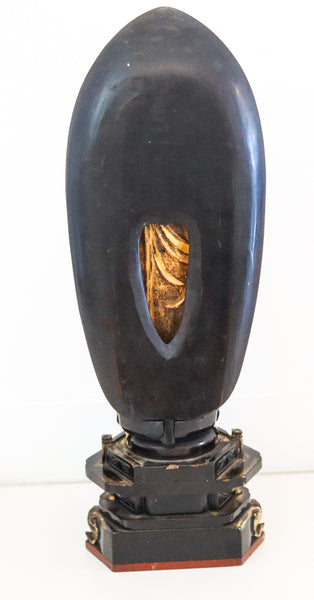 JAPAN Edo Period 1750 Amida Nyorai Buddha Sculpture In Gilt Carved Wood