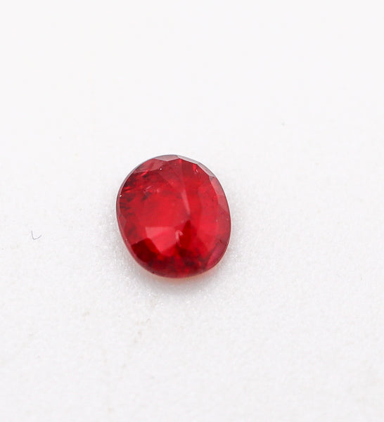 CERTIFIED RUBY No Heat Oval Shape Intense Vivid Red Ruby 1.026 Carats Cert-B34715