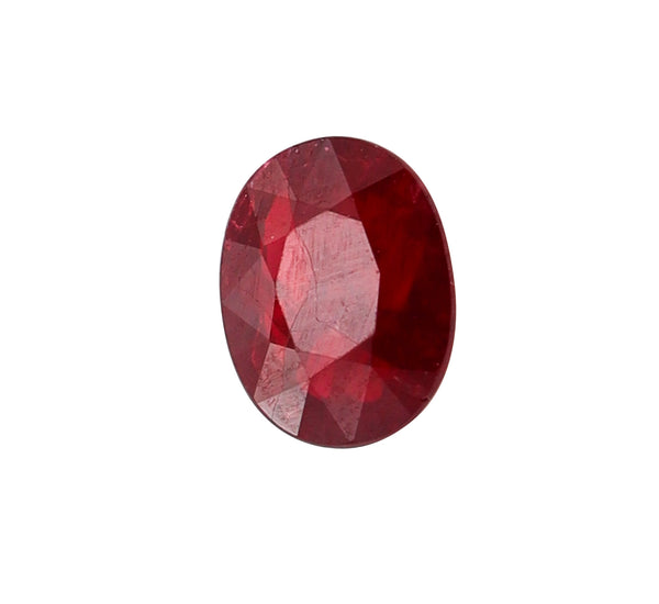 CERTIFIED RUBY No Heat Oval Shape Intense Vivid Red 1.358 Carats Cert-B34763