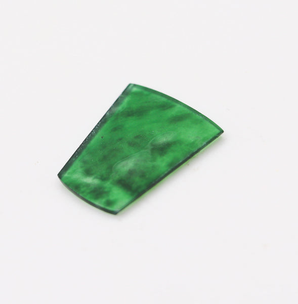 CERTIFIED Natural Translucent Green Jade Trapezoid Cut 5.96 Cts Cert-420409900