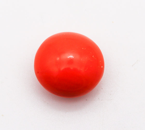 GIA CERTIFIED Natural Coral Huge Round Cabochon Cut 46.95 Carats GIA-2215188171