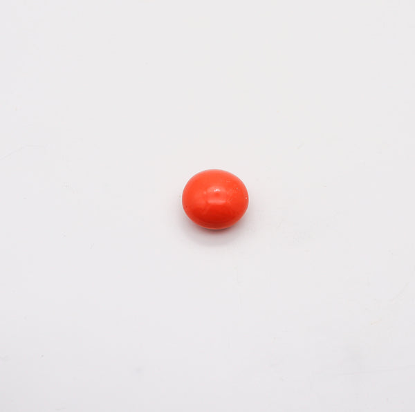 GIA CERTIFIED Natural Coral Huge Round Cabochon Cut 46.95 Carats GIA-2215188171