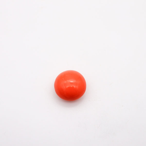 GIA CERTIFIED Natural Coral Huge Round Cabochon Cut 46.95 Carats GIA-2215188171