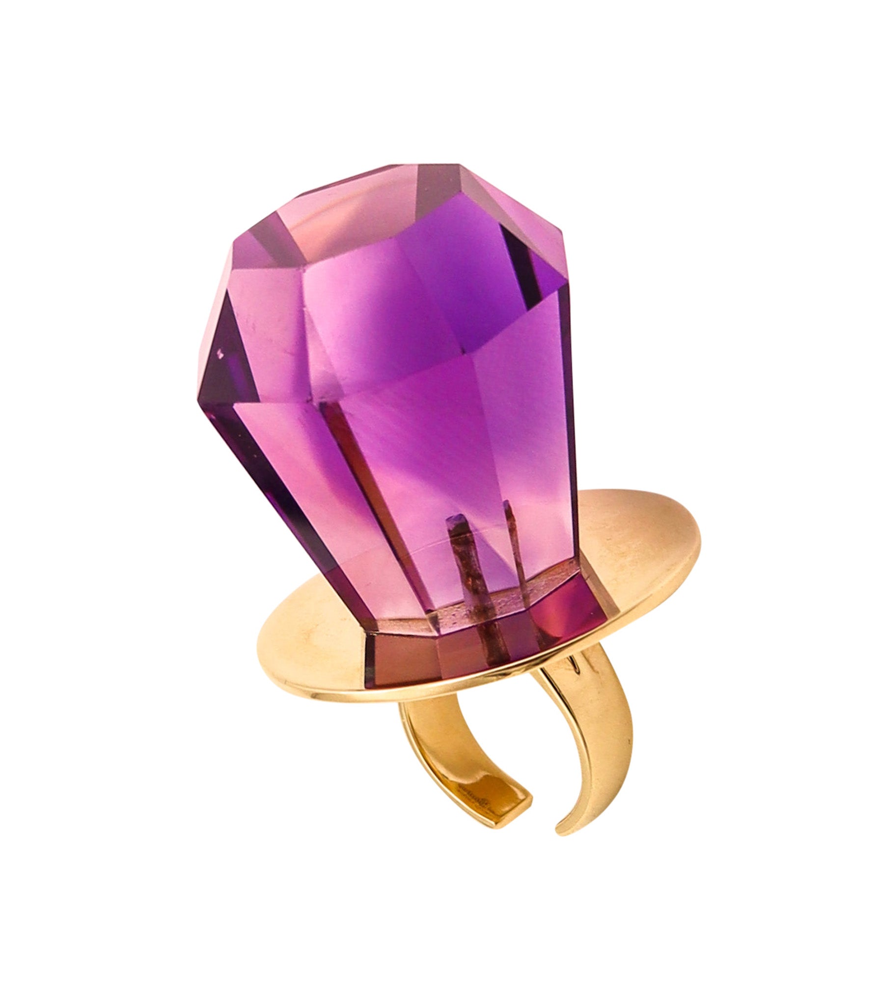 GEM RING POP Anthony Kantor Cocktail Ring In 14Kt Yellow Gold & 120 Ctw Amethyst