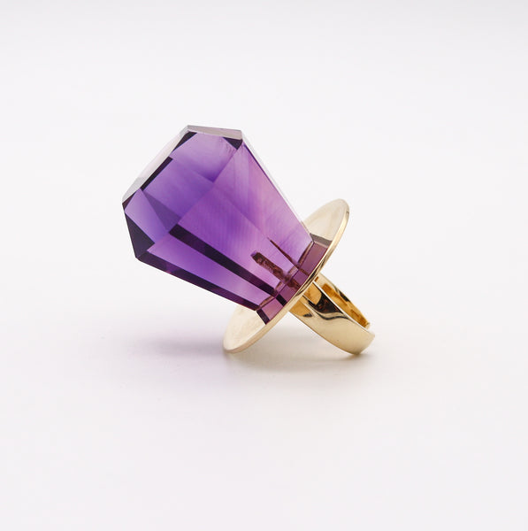 GEM RING POP Anthony Kantor Cocktail Ring In 14Kt Yellow Gold & 120 Ctw Amethyst