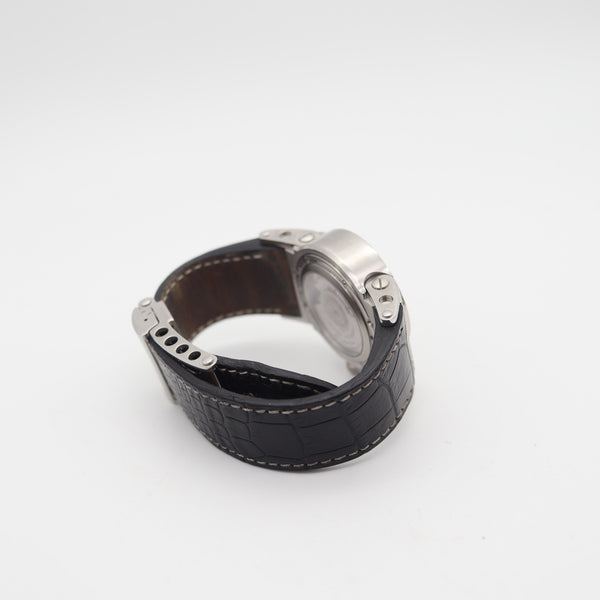 JORG HYSEK Automatic AN03 Black Wrist Watch Stainless Steel & 4.40 Ctw Diamonds