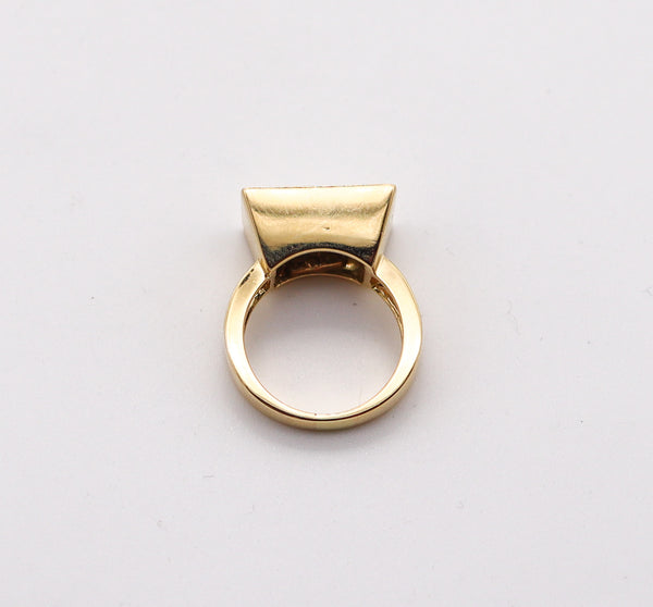 KURT WAYNE Geometric Cocktail Ring In 18Kt Yellow Gold With 1.71 Ctw Diamonds