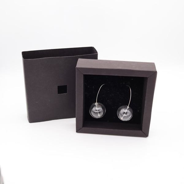 MARINA E SUSANNA SENT Bubbled Glass Hoop Earrings In Sterling Silver