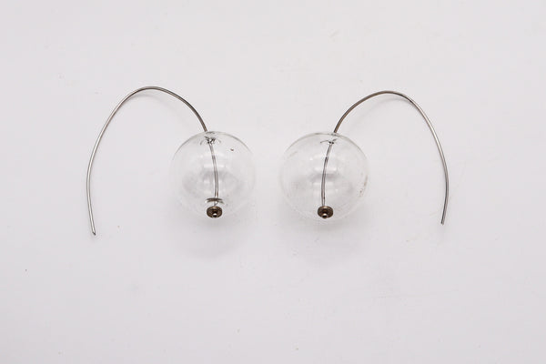 MARINA E SUSANNA SENT Bubbled Glass Hoop Earrings In Sterling Silver
