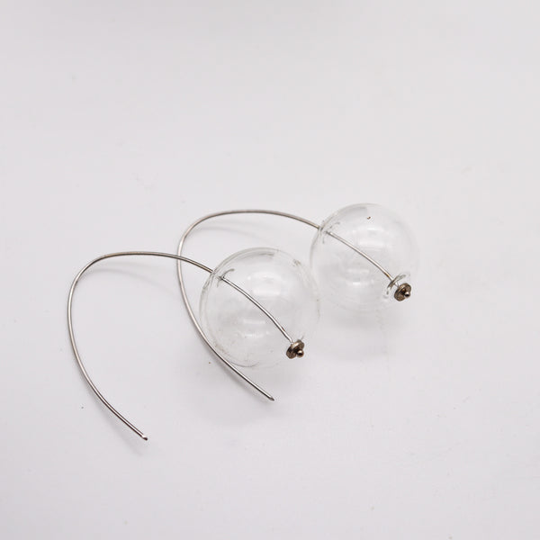 MARINA E SUSANNA SENT Bubbled Glass Hoop Earrings In Sterling Silver